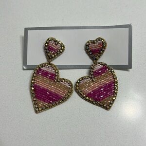 Cute Sweet and Sparkle Heart Earrings